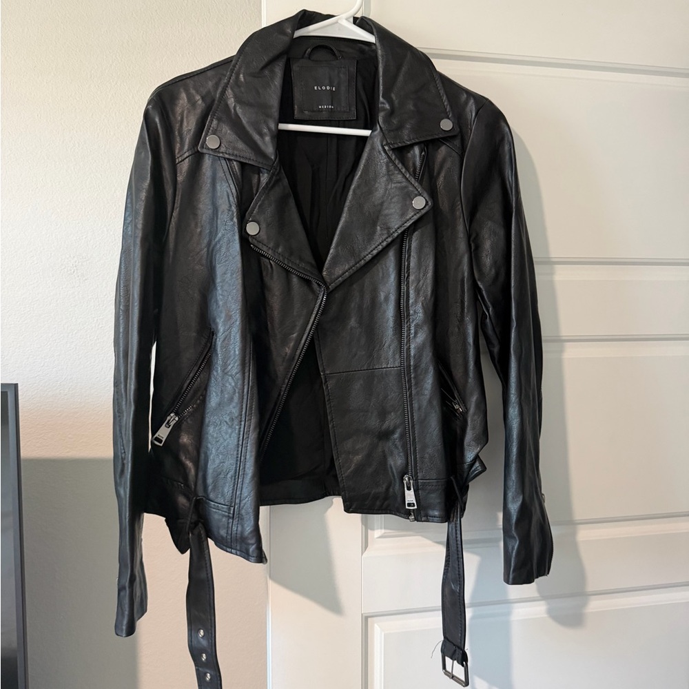 Elodie Black pleather Women's Jacket